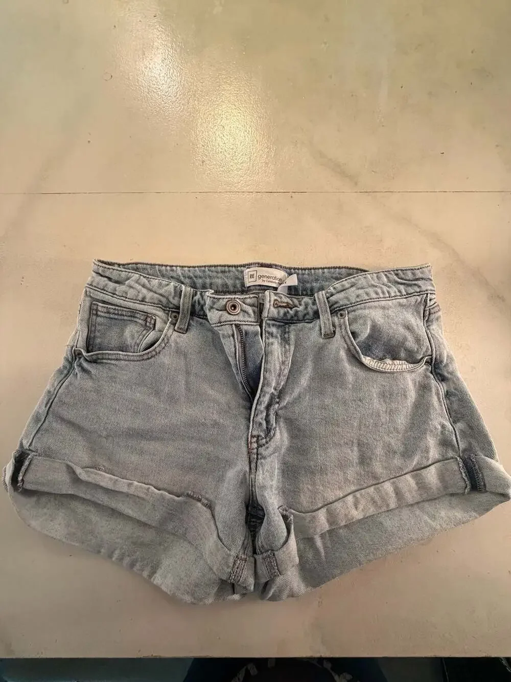 11/30 Mid-Rise Cuffed Denim Shorts